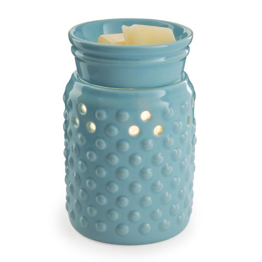 Blue Hobnail Illuminated Wax Warmer | Mid-Size