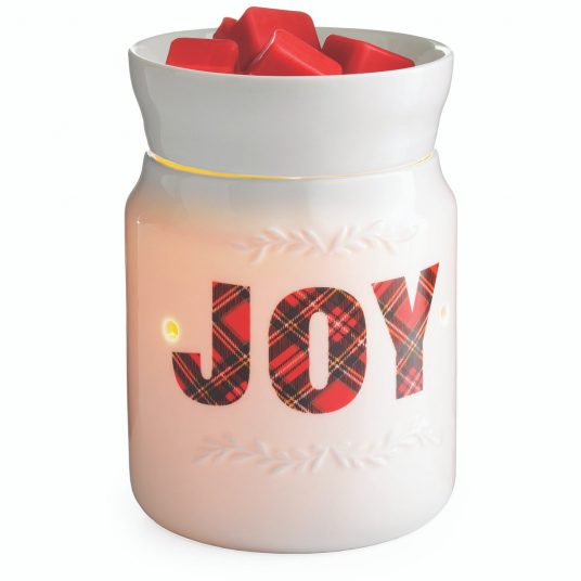 Plaid "JOY" Wax Warmer | Illuminated