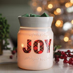 Plaid "JOY" Wax Warmer | Illuminated